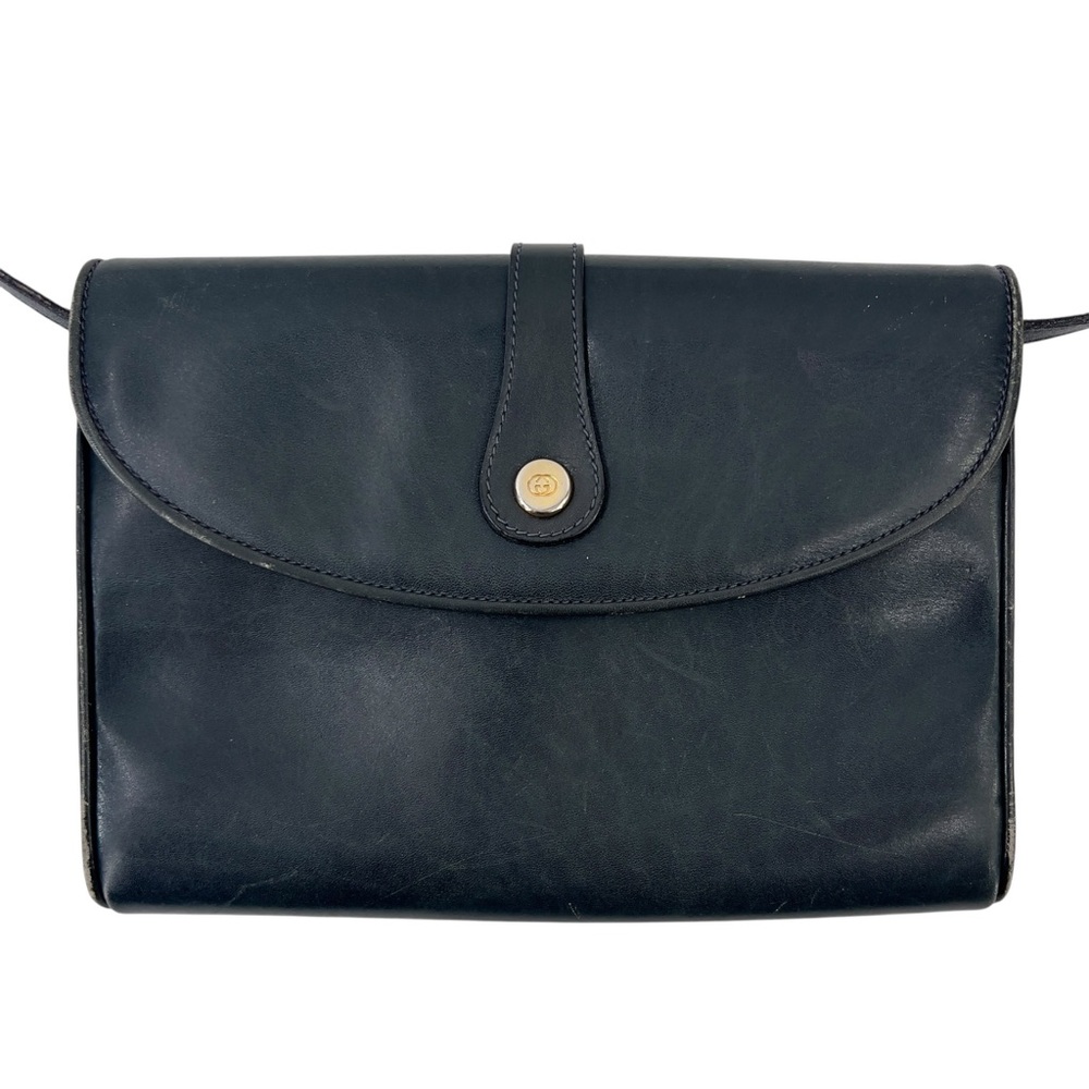 GUCCI Authenticated Vintage Black Interlocking G Leather Crossbody Bag - Picture 2 of 16